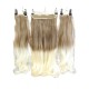 Ankara Postiş Fiber Sentetik 3'lü Set Yarımay Çıtçıt Açık Karamel Platin Ombre