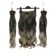 Ankara Postiş Fiber Sentetik 3'lü Set Yarımay Çıtçıt Siyah Koyu Gri Ombre