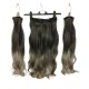 Ankara Postiş Fiber Sentetik 3'lü Set Yarımay Çıtçıt Siyah Koyu Gri Ombre