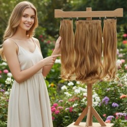 Ankara Postiş Fiber Sentetik 3'lü Set Yarımay Çıtçıt Karamel
