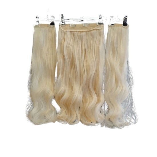 Ankara Postiş Fiber Sentetik 3'lü Set Yarımay Çıtçıt Platin
