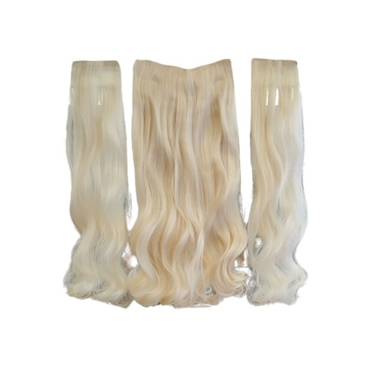 Ankara Postiş Fiber Sentetik 3'lü Set Yarımay Çıtçıt Platin
