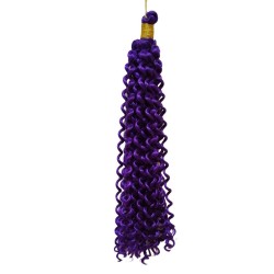 Ankara Kızılay Afro Dalgası Saç Kıvırcık Mor Renk 100 Gram 45 Cm