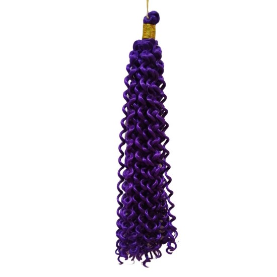 Ankara Kızılay Afro Dalgası Saç Kıvırcık Mor Renk 100 Gram 45 Cm