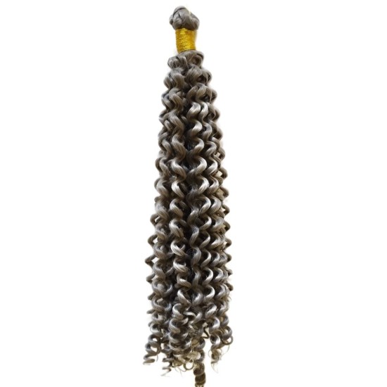 Ankara Kızılay Afro Dalgası Saç Kıvırcık Koyu Gri 100 Gram 45 Cm