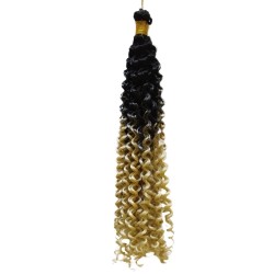 Ankara Kızılay Afro Dalgası Saç Kıvırcık Siyah Platin Ombre 100 Gram 45 Cm