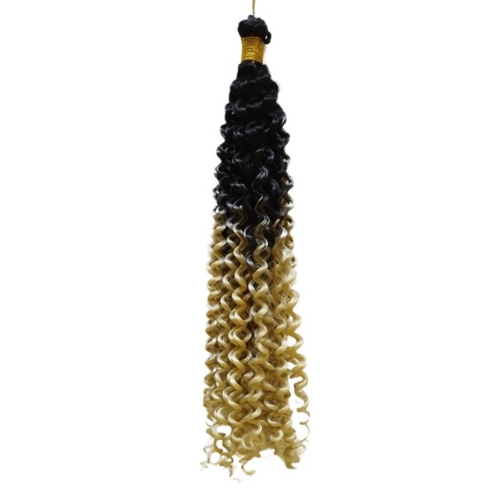 Ankara Kızılay Afro Dalgası Saç Kıvırcık Siyah Platin Ombre 100 Gram 45 Cm
