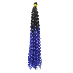 Ankara Kızılay Afro Dalgası Saç Kıvırcık Siyah Mavi Ombre 100 Gram 45 Cm