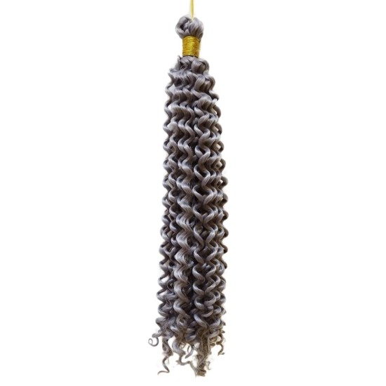 Ankara Kızılay Afro Dalgası Saç Kıvırcık Orta Gri 100 Gram 45 Cm