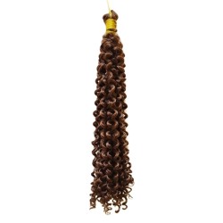 Ankara Kızılay Afro Dalgası Saç Kıvırcık Bakır Kahve 100 Gram 45 Cm