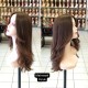 Yurt Dışı Gerçek Saç Peruk Tepe Kısmı Deri Görünümlü Bayan Peruk-4
