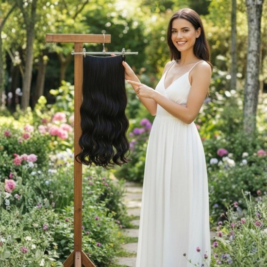 Ankara Postiş Fiber Sentetik Tek Yarımay Çıtçıt Siyah