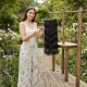 Ankara Postiş Fiber Sentetik Tek Yarımay Çıtçıt Mavi Siyah